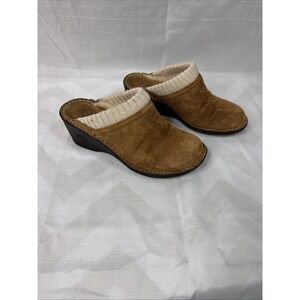 UGG Gael‎ Chestnut Mule Clog Suede Shearling Size 8 Shoes S/N 1934 Womens